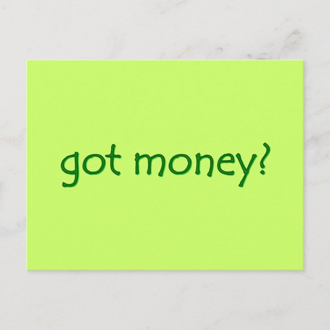 Hast du Geld? Postkarte (Vorderseite)