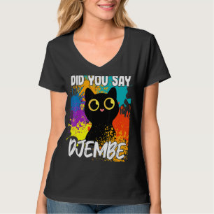 Hast du gesagt, Djembe Black Cat T-Shirt