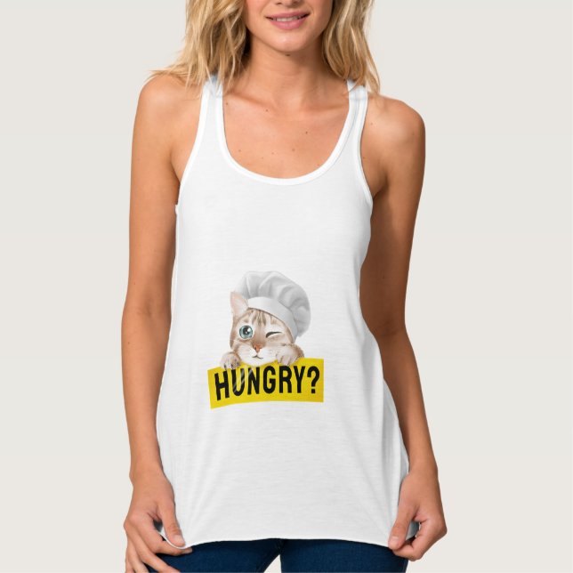 hast du hunger katzenliebhaber design tank top (Vorderseite)
