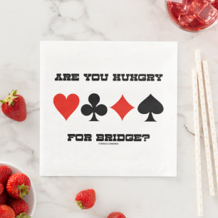 Hast du Hunger nach Bridge? Vier Card-Anzug Serviette