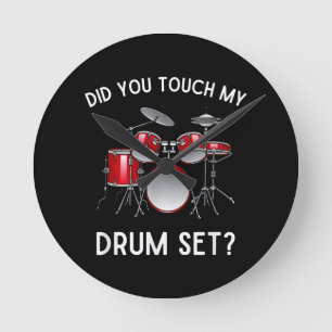 Hast du mein Drum-Set-Shirt Touch gehabt? Runde Wanduhr