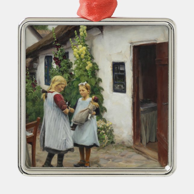 Hast du mein Kätzchen gesehen? (von H.A. Brendekil Ornament Aus Metall (Vorne)