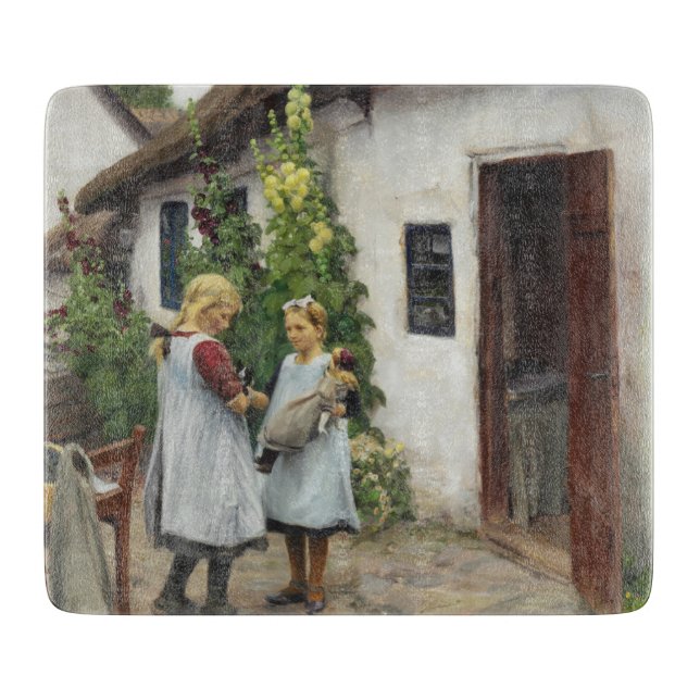 Hast du mein Kätzchen gesehen? (von H.A. Brendekil Schneidebrett (Vorderseite)