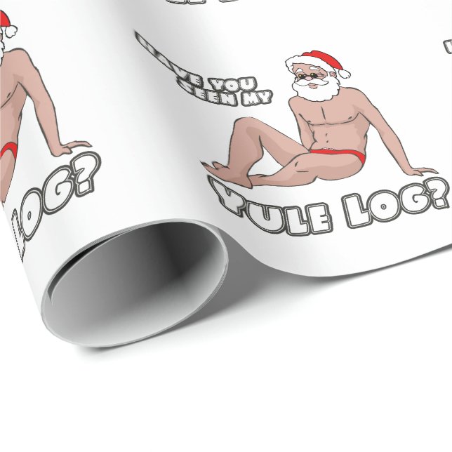 Hast du mein Weihnachten-Log gesehen? Geschenkpapier (Rolleneckpunkt)