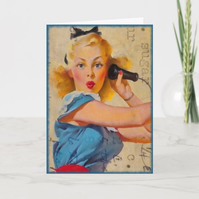 Hast du mich angerufen, Sugar? Digitale Kunst, Geb Karte (Vorderseite)