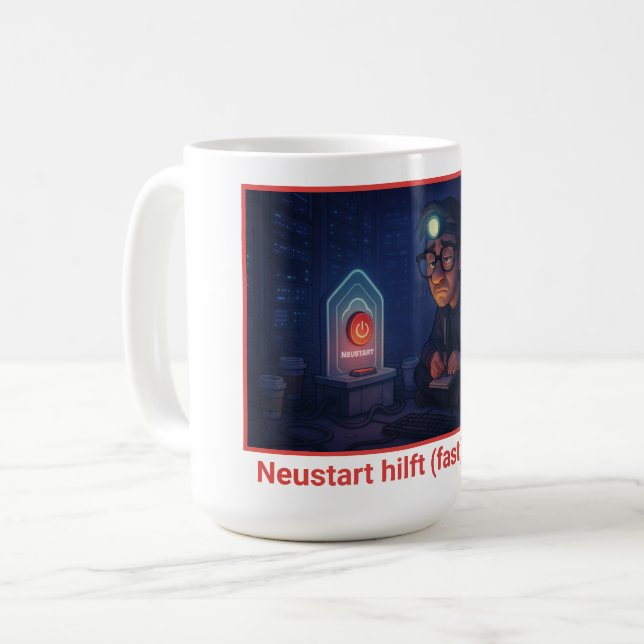 Hast du schon neu gestartet? kaffeetasse (Vorderseite Links)