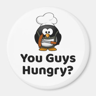 Hast du Typ Hunger? Grillpinguin Magnet