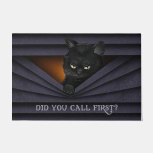 Hast du vorher angerufen Fußmatte, schwarze Katzen Fußmatte
