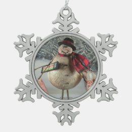 Hasten des Käufers Schneeflocken Zinn-Ornament