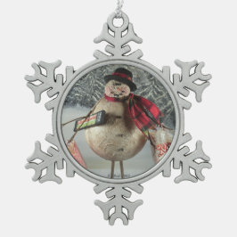 Hasten des Käufers Schneeflocken Zinn-Ornament