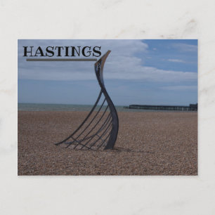 Hastings Beach Postcard Postkarte