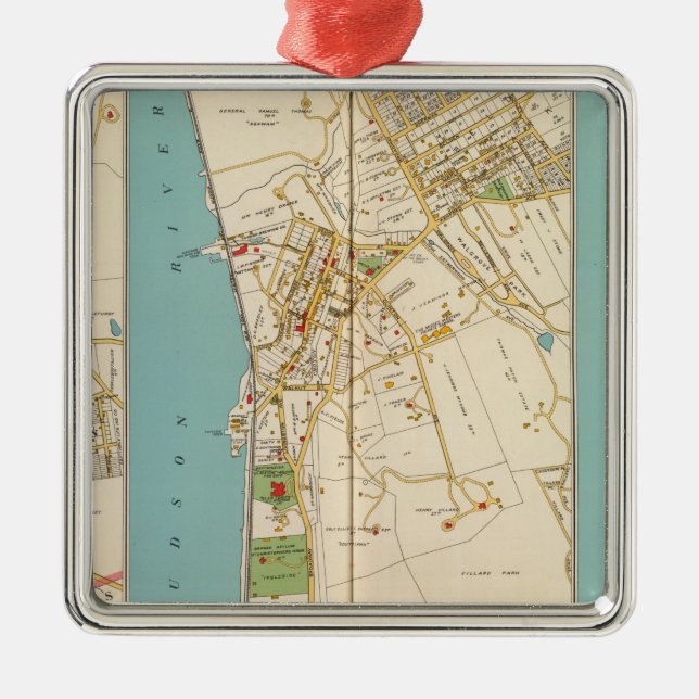 Hastings, Dobbs Fähre, Irvington Ornament Aus Metall (Vorne)