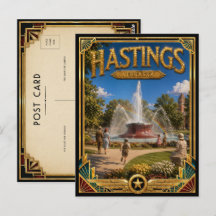 Hastings Nebraska Vintage Art Deco Goldenes Zeital