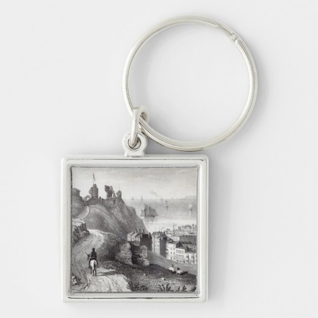Hastings Schloss vom Revd W Schlüsselanhänger (Vorne)