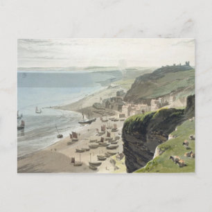 Hastings, von der Ostklippe, von 'A Voyage Arou Postkarte
