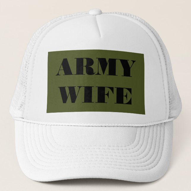 Hat Army-Ehefrau Truckerkappe (Vorderseite)