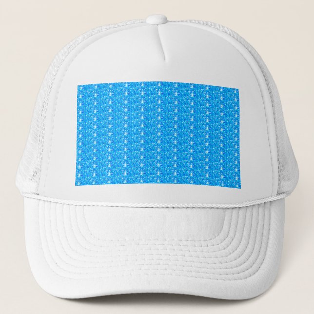 Hat Baby Blue Glitzer Truckerkappe (Vorderseite)