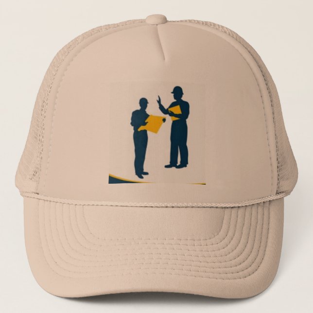 HAT BEIGE BEIGE CUSTOMIZE TRUCKERKAPPE (Vorderseite)