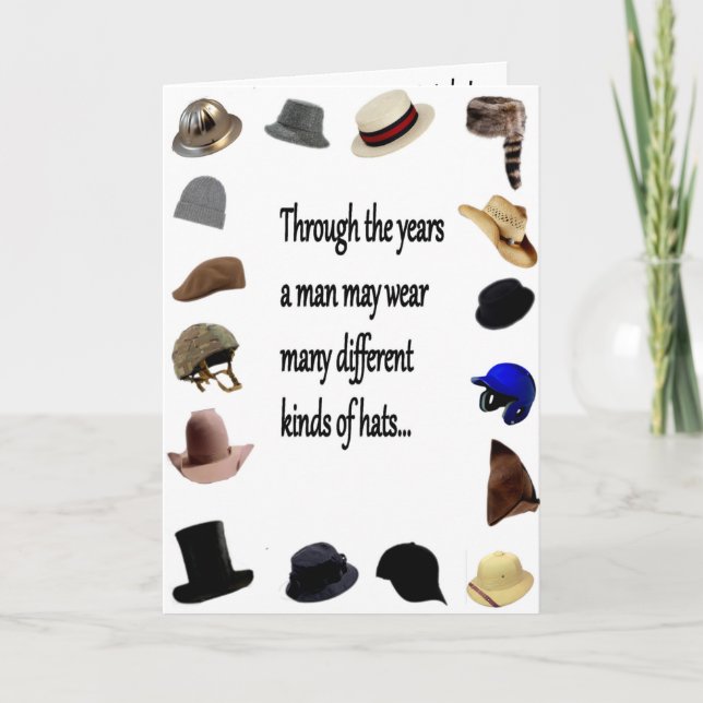 HAT BIRTHDAY CARD KARTE (Vorderseite)