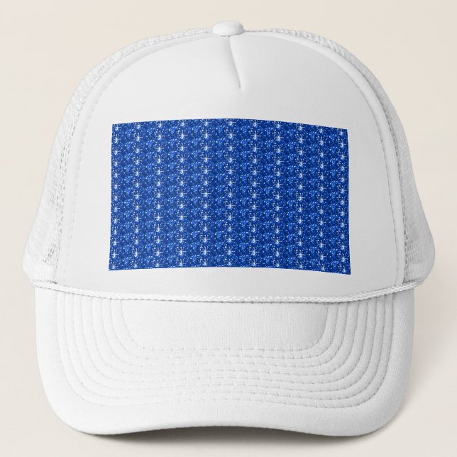 Hat Blue Glitzer Truckerkappe (Vorderseite)