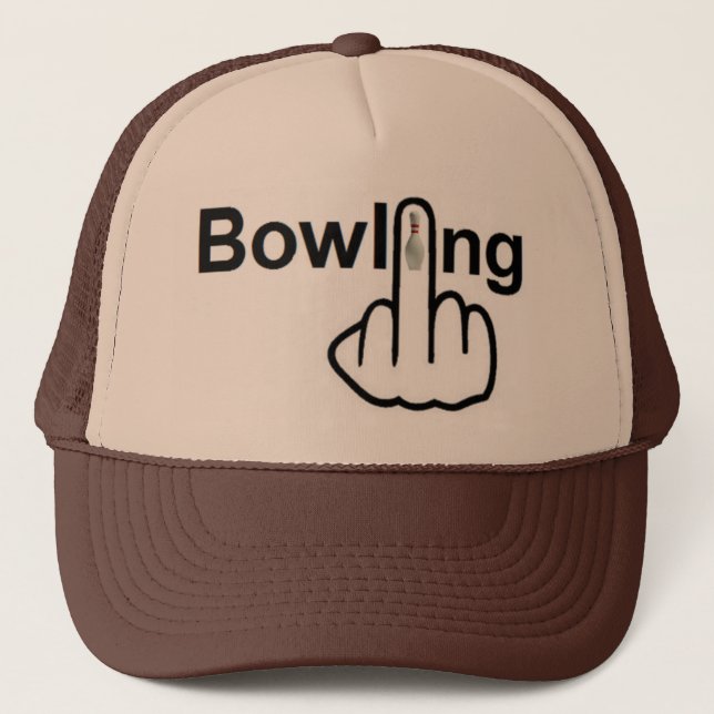 Hat Bowling Gedreht Truckerkappe (Vorderseite)