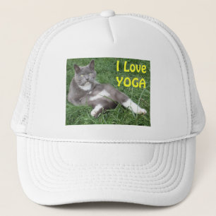 Hat Cat I Liebe Yoga Truckerkappe