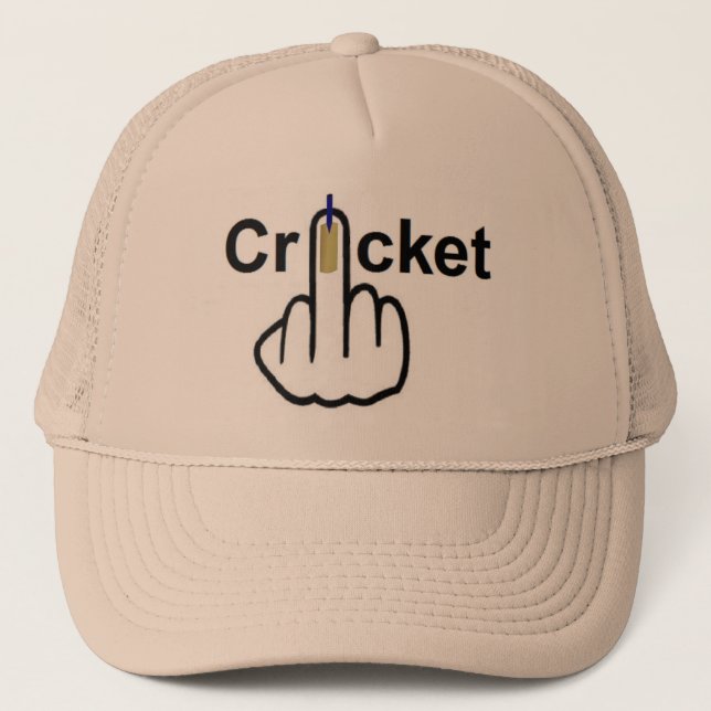 Hat Cricket Gedreht Truckerkappe (Vorderseite)