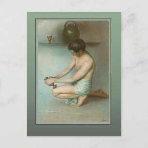 HAT DANN DIE HAND DES KARTOFFELS GESCHÜTZT? POSTKARTE