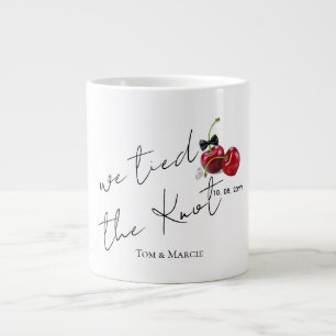 Hat den Knoten Cherry Hochzeitsgeschenk Jumbo-Tasse
