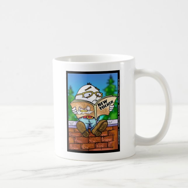 Hat der New Yorker Humpty Dumpty getötet? Cartoon  Kaffeetasse (Rechts)