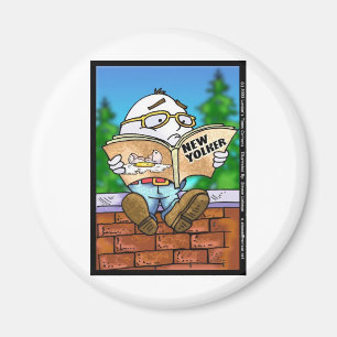 Hat der New Yorker Humpty Dumpty getötet? Cartoon- Magnet