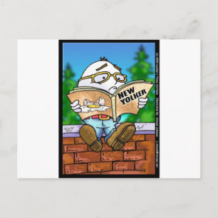 Hat der New Yorker Humpty Dumpty getötet? Cartoon  Postkarte