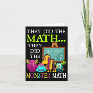 Hat Die Mathe Gemacht Hat Die Monster-Mathe Lustig Karte