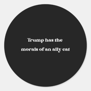 Hat die Moral eines verbündeten Cat Funny Joe Runder Aufkleber