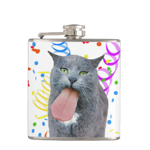 Hat die Partykatze dir die Zunge verschlagen? Flachmann