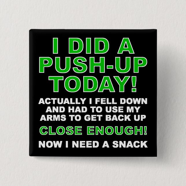 Hat ein Push-Up-Funny-Button-Abzeichen-Anstecker Button (Vorderseite)