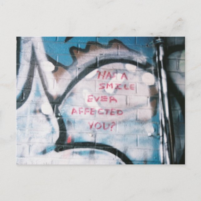 Hat es ein Lächeln? Postkarte (Vorderseite)