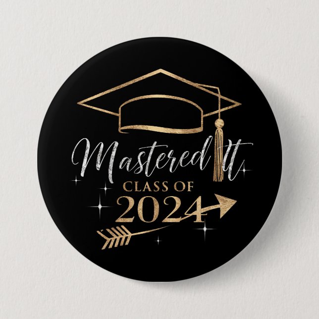Hat es geschafft Abschlussgeschenke der Klasse 202 Button (Vorderseite)
