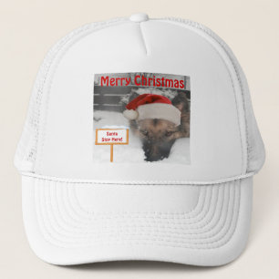 Hat German Shepherd Stopp Here Sign Truckerkappe