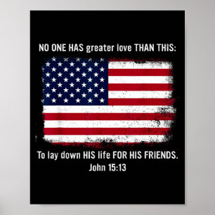 Hat größere Liebe als diese, sein Leben hinzugeben Poster