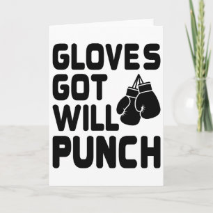 Hat Handschuhe, wird Boxer Sport Kraft Gym schlage Karte