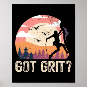 Hat Hartnäckigkeit Felsenklettern Bouldering Berge Poster