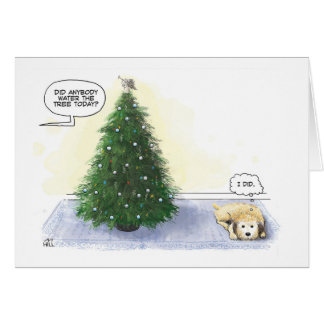 Hat heute jemand den Baum gewässert? (Hund: "Ich h