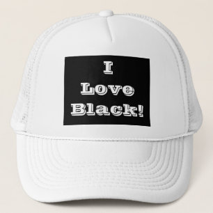 Hat I Liebe Black Truckerkappe