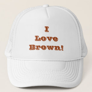 Hat I Liebe Brown Truckerkappe