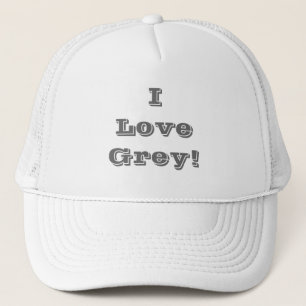 Hat I Liebe Grau Truckerkappe