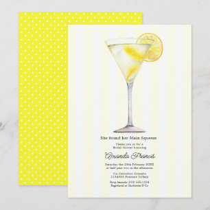 Hat ihren Haupt squeeze Lemon Martini Junggesellin Einladung