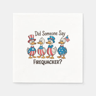Hat jemand Feuerquacker-Ente 250. Jubiläum gesagt Serviette