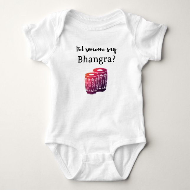 Hat jemand gesagt, Bhangra Baby Outfit? Strampler (Vorderseite)