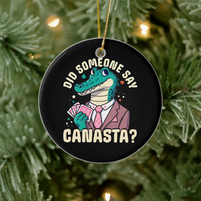 Hat jemand gesagt Canasta Keramik Ornament (Baum)